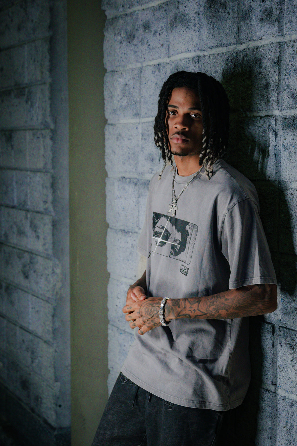 T-shirt Acid Wash Clear Vision