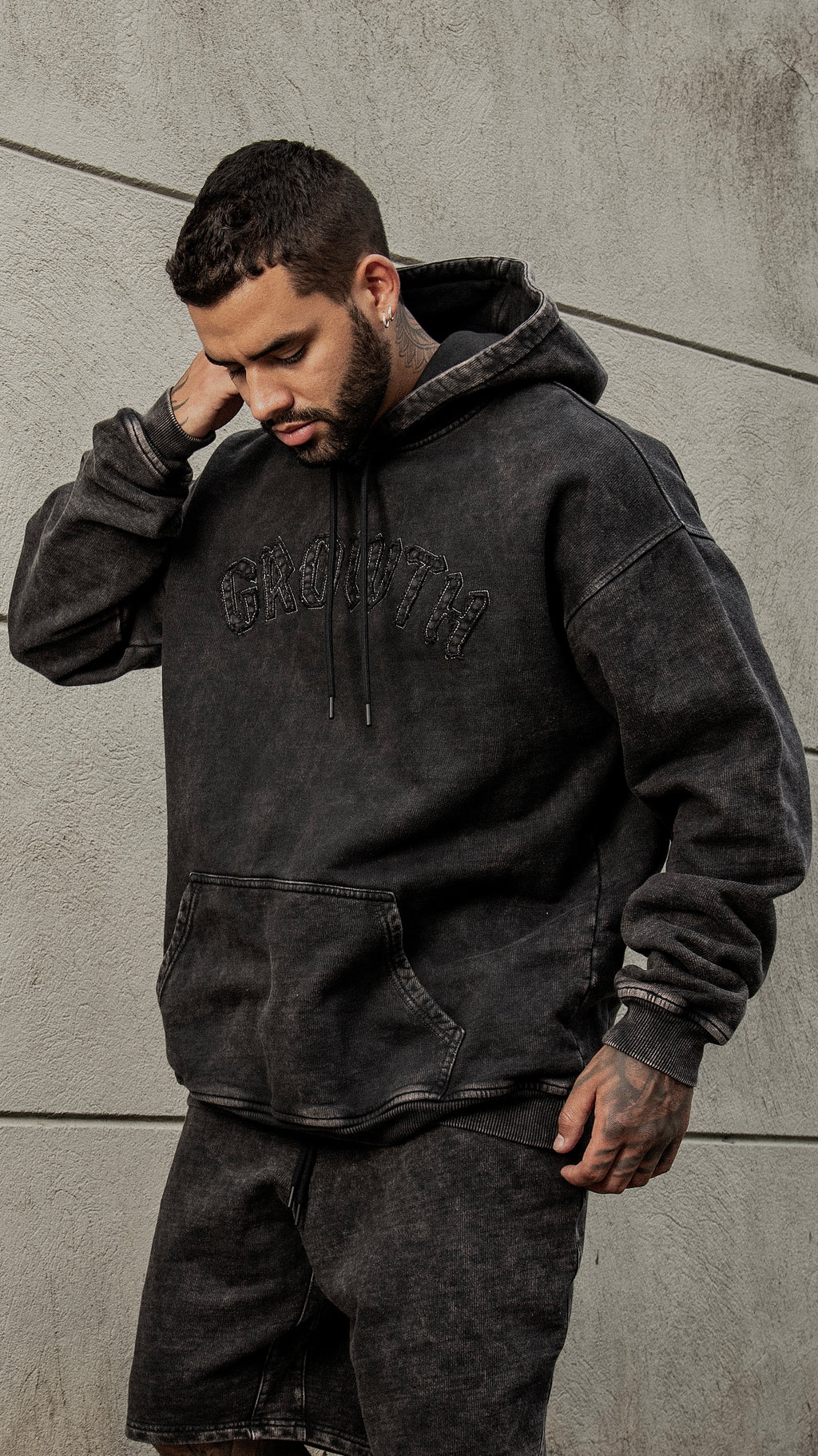Hoodie Acid Wash Clear Vision