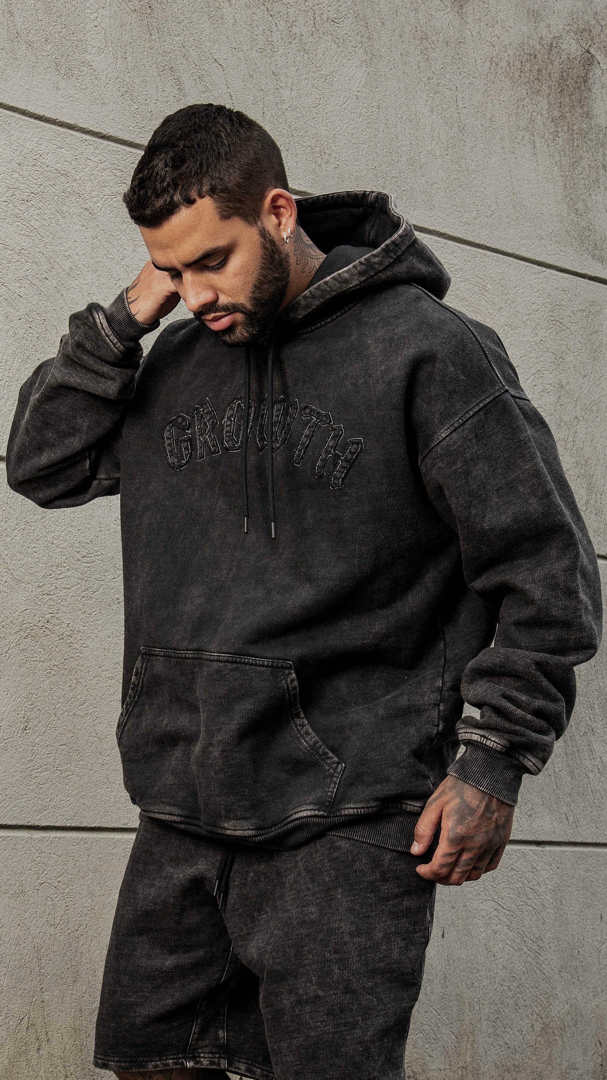 Hoodie Acid Wash Clear Vision