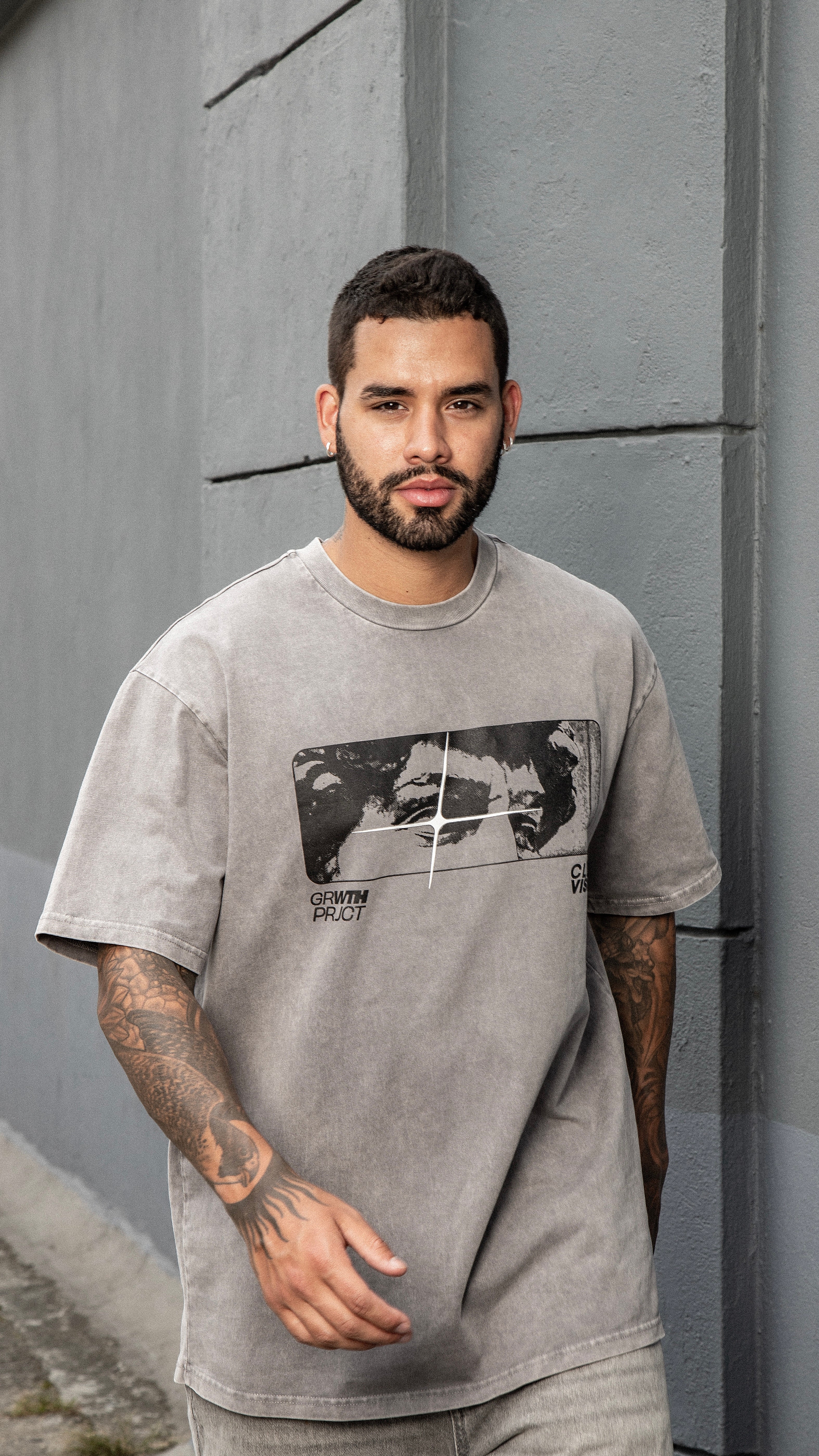 T-shirt Acid Wash Clear Vision